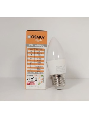 Osaka LED Mum Ampül E27 6W 230VOLT 540LM 3000K Sarı LED025