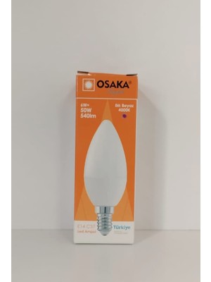 Osaka LED Mum Ampül E14 6W 230VOLT 540LM 4000K Ilık Beyaz LED014