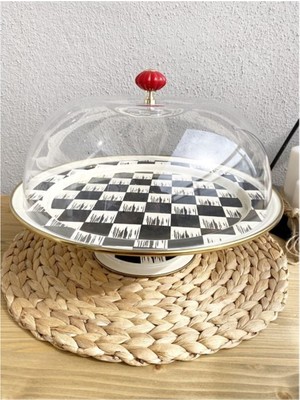 Acar Qualita King Emaye Kek Fanusu Dama Dekor XAP-21-0521/4