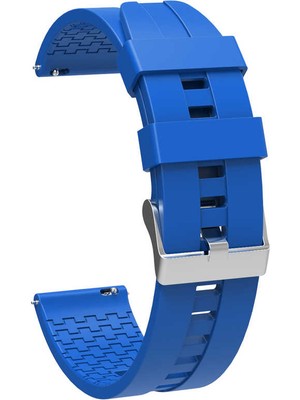 Case 4U Realme Watch / C4U K1 Akıllı Saat Kordon Kayış Kırılmalara Dayanıklı Sert Esnek Silikon KRD-23 20mm Saks Mavi