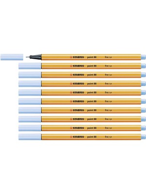 Stabilo 88/11 İnce Uçlu Keçeli Kalem 88 Point 0.4 Mm Buz Mavisi (10 Lu Kutu)