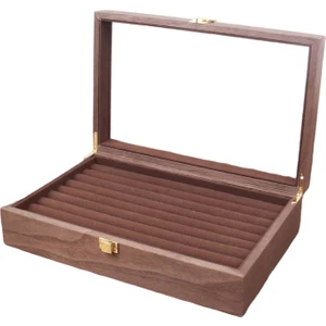 Toz Geçirmez 9 Katmanlı Yüzük Kutusu - Kahverengi (Yurt Dışından)