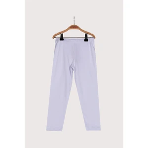 Kız Çocuk Beyaz Slim Fit Tayt (4-12YAŞ)