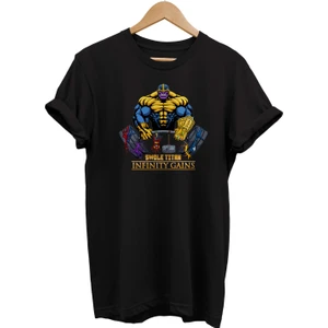 Avengers Thanos Gym Baskılı %100 Pamuk Oversize T-Shirt Büyük Beden Tişört