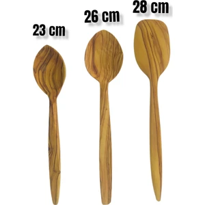 Değerli Hobi Zeytin Kaşık Spatula Seti  3'lü