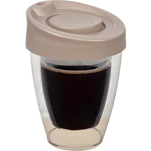 Çift Cidarlı Espresso Kahve Bardağı Kapaklı El Yakmaz Bardak Americano Latte Coffe Çay