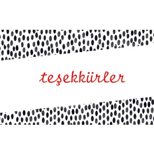 Tellgraf Teşekkür Kartı 5,5 x 8,5 cm 100'lü