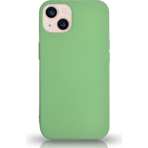 Case World Apple iPhone 13 Silikon Kılıf Altı Kapalı Içi Kadife Lansman Arka Kapak  - Yeşil