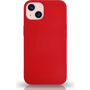 Case World Apple iPhone 13 Mini Silikon Kılıf Altı Kapalı Içi Kadife Lansman Arka Kapak  - Kırmızı