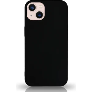 Case World Apple iPhone 13 Mini Silikon Kılıf Altı Kapalı Içi Kadife Lansman Arka Kapak  - Siyah