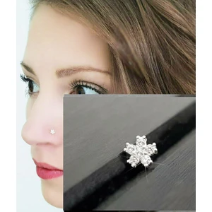 Begonia Accessories 925 Ayar Gümüş Zirkon Taşlı Yıldız Kar Tanesi Hızma