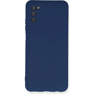 Samsung Galaxy A03S Lacivert Silikon Rubber Kılıf Arka Kapak