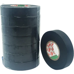 Scape Izole Bant Elektrik Bandı 40 m Kalın Siyah Bant Yumaşak Güçlü Yapışkanlı 8'li