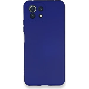 Xiaomi Mi 11 Lite Kapak Kamera Korumalı Içi Kadife Lansman Silikon Kılıf - Lacivert