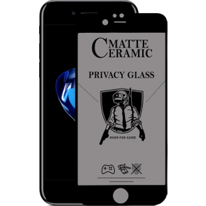 Kzy Apple iPhone 7 Tam Kaplayan Mat Seramik Nano Esnek Hayalet Ekran Koruyucu - Siyah