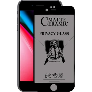 Kzy Apple iPhone 8 Plus Tam Kaplayan Mat Seramik Nano Esnek Hayalet Ekran Koruyucu - Siyah