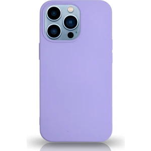 Caseart Apple iPhone 13 Pro Silikon Kılıf Altı Kapalı Içi Kadife Lansman Arka Kapak  - Lila