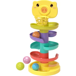 Top Rolling Pisti Oyuncak Damla ve Git Rampa Oyuncaklar Montessori Bebek Için 2 3 4 Yaş 5 Seviye (Yurt Dışından)