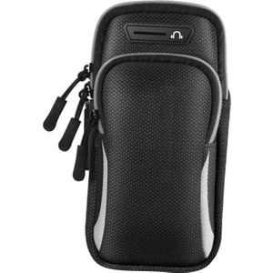 Koşu için Giyilebilir Telefon Tutucu Fermuarlı Kol Bandı - Siyah (Yurt Dışından)