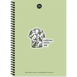 Hisli Şeyler 17X24 Kareli Defter - Karizma Desen Var