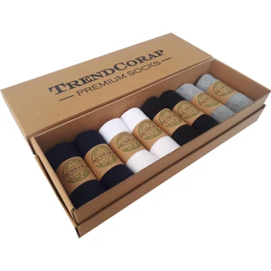 Trendcorap Premium 8'li Dikişsiz Bambu Erkek Spor Bilek Patik Çorap Siyah - Gri - Lacivert - Beyaz