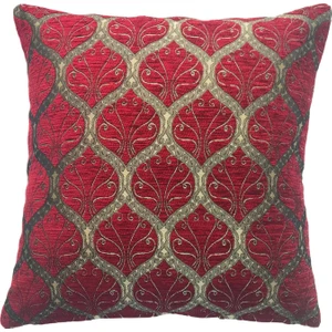 Pillows Store Osmanlı Desenli Bordo Kırlent Kılıfı 45 x 45 cm.