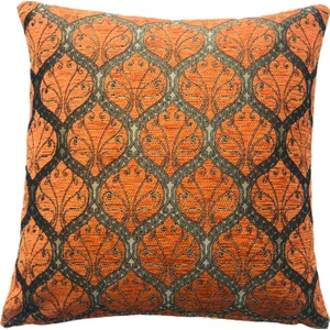 Pillows Store Osmanlı Desenli Turuncu Kırlent Kılıfı 45 x 45 cm.