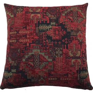 Pillows Store Geometrik Desenli Bordo Kırlent Kılıfı 45 x 45 cm.