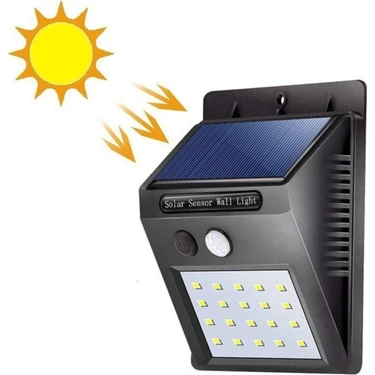 Gaman 20 LED Karanlık Sensörlü Güneş Enerjili Solar Duvar