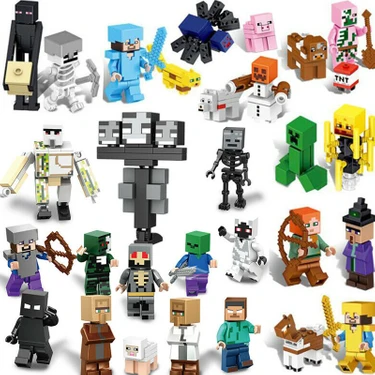 Sinley 29 Adet Minecraft Bina Oyuncakları Oyun Karakteri Minifigures Kitleri(Yurt