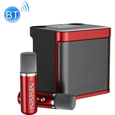 Zsykd Ys-203 Bluetooth Karaoke Hoparlör Kablosuz Mikrofon Kırmızı (Yurt