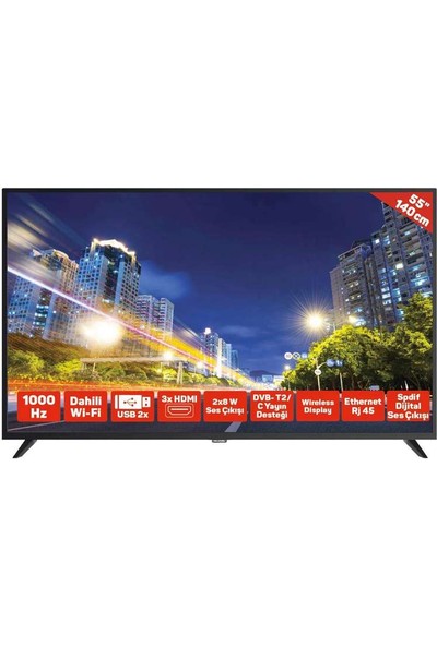 Hi-Level HL55UAL402 55" 140 Ekran 4K Ultra HD Andorid Smart Uydu Alıcılı LED TV