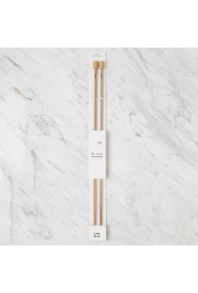 La Mia Whitewood 4 mm 36 cm Ahşap Örgü Şişi