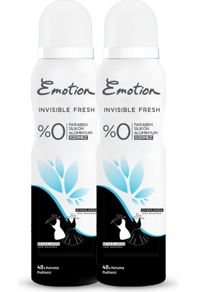 Emotion Invisible Fresh Deodorant 2X150ML