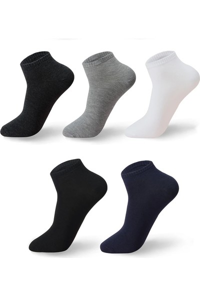 Trendcorap Premium 8'li Dikişsiz Bambu Erkek Spor Bilek Patik Çorap Siyah - Lacivert