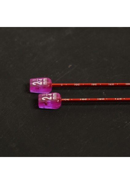 Measure 2.25 mm 35 cm Turuncu Cetvelli Alüminyum Örgü Şişi - 34502