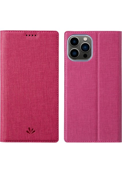 Vılı Dmx Serisi Deri Telefon Kılıfı Için Apple iPhone 13 Pro Rose Red (Yurt Dışından)