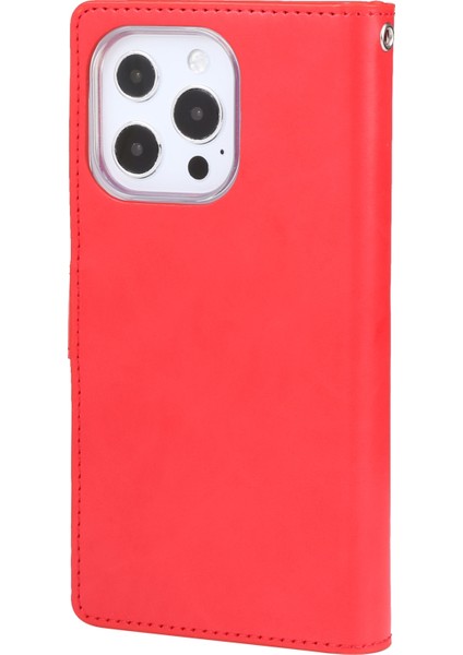 Mansoor Deri Kılıf Apple iPhone 13 Pro Red (Yurt Dışından)