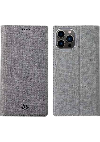 Vılı Dmx Serisi Deri Telefon Kılıfı Için Apple iPhone 13 Pro Grey (Yurt Dışından)