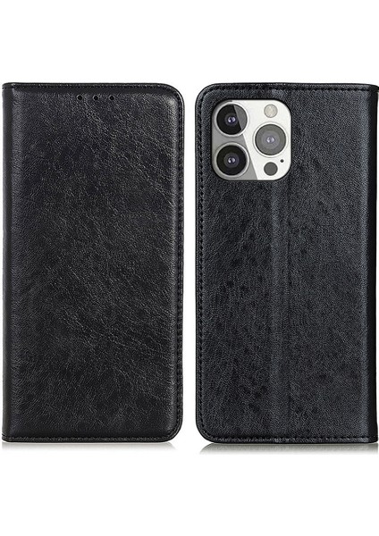 Apple İphone 13 Pro Için Manyetik Çılgın At Kılıfı Black (Yurt Dışından)