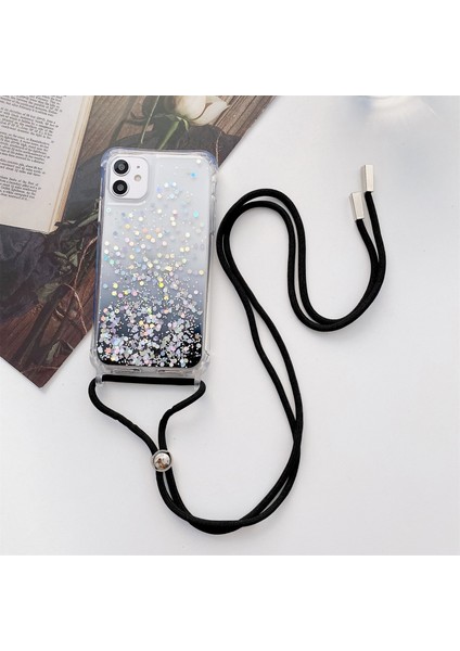 Glitter Toz Epoksi Tpu Akrilik Kılıf Apple İphone 13 Pro Black (Yurt Dışından)