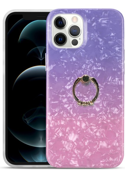 Apple İphone 13 Için Kabuk Doku Tpu Halka Kılıfı Pro Gradient Purple Pink (Yurt Dışından)