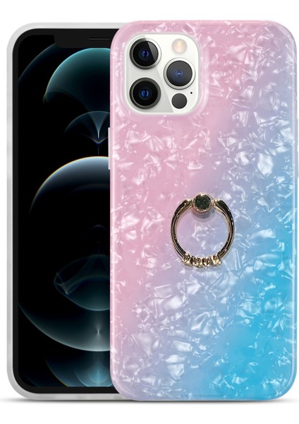 Apple İphone 13 Için Kabuk Doku Tpu Halka Kılıfı Pro Gradient Pink Blue (Yurt Dışından)