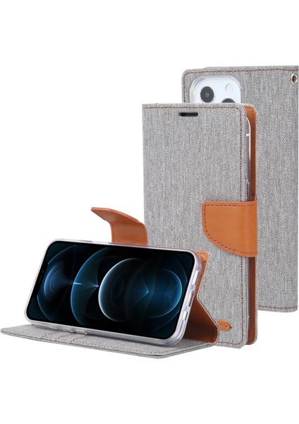 Apple İphone 13 Pro Için Doku Deri Kılıfı Grey (Yurt Dışından)