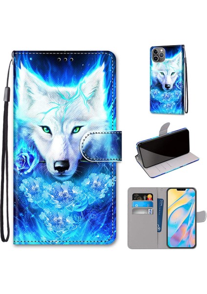 Apple İphone 13 Pro Için Pu Deri Kılıf Dick Rose Wolf (Yurt Dışından)