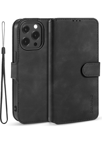 Retro Deri Kılıf Apple iPhone 13 Pro Black (Yurt Dışından)