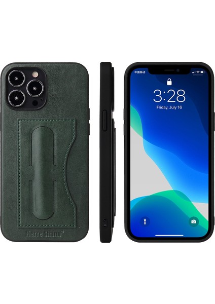 Pu Deri Kılıf Apple iPhone 13 Pro Green (Yurt Dışından)