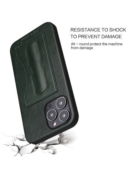Pu Deri Kılıf Apple iPhone 13 Pro Green (Yurt Dışından)