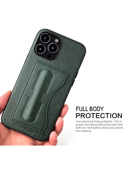 Pu Deri Kılıf Apple iPhone 13 Pro Green (Yurt Dışından)