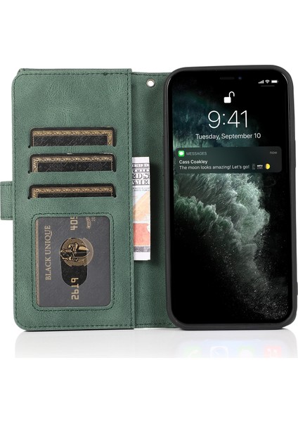 Apple İphone 13 Pro Için Cilt-Hisli Deri Kılıf Dark Green (Yurt Dışından) modelleri